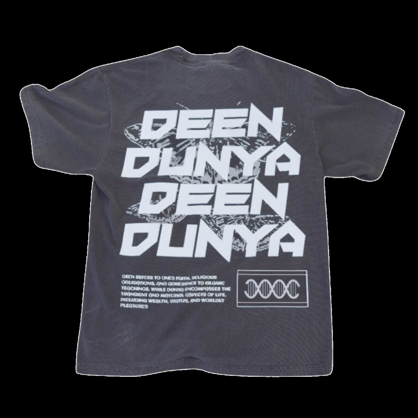 Deen over Dunya graphic tee (Washed Grey)